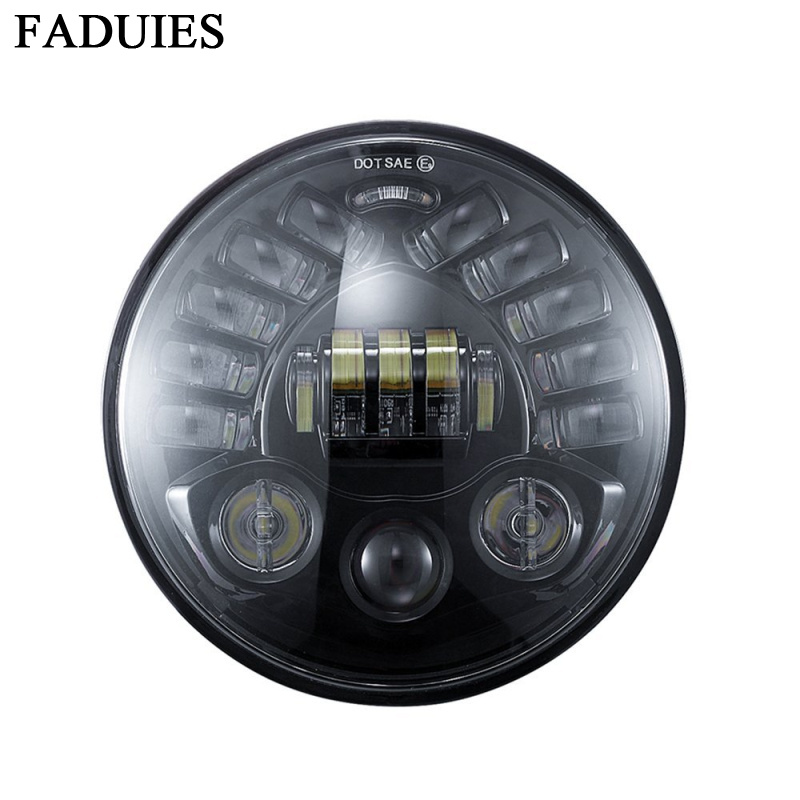 Universal Motorcycle Led Headlight Projector - 7inch Adaptive Round Motorcycle Led Projector