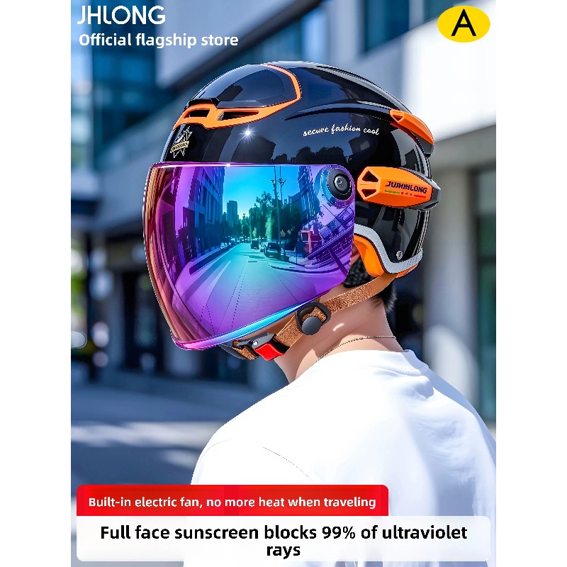 ummer Vintage Motorcycle Helme - Dual Visor Motorcycle Racing Helmet 评论和价格