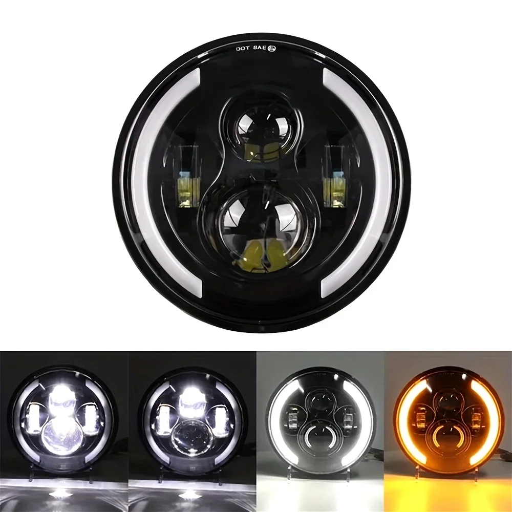 TCYATO 50W 7-Inch 17.78 cm LED - Universal Motorcycle Led Headlight Projector 评论和价格